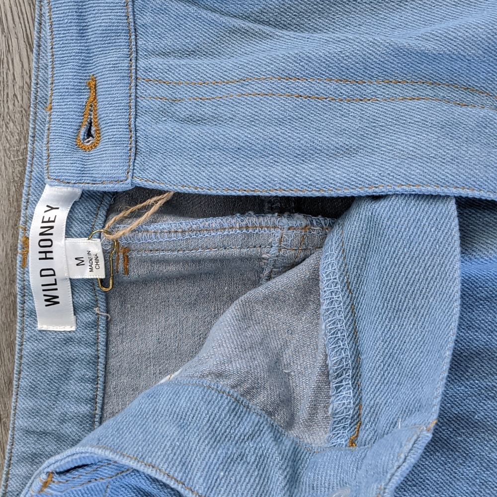 SIDE SNAP DENIM SKIRT - Picture 5 of 7